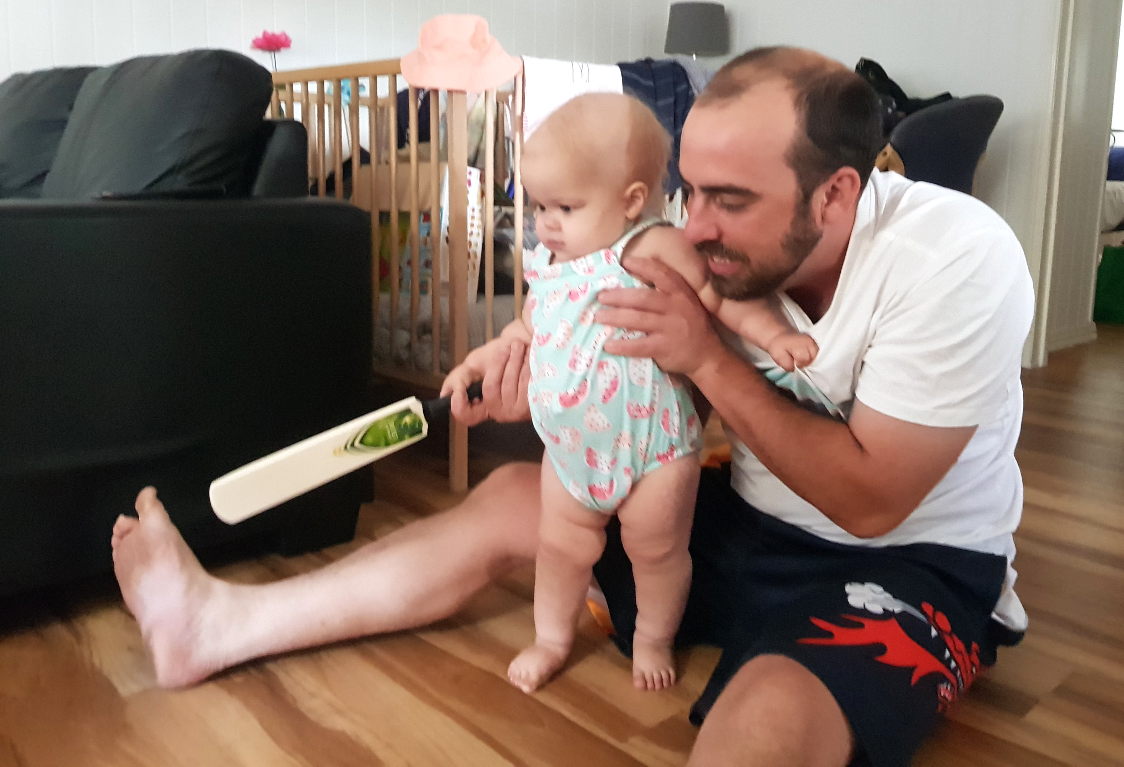 cricket with daddy